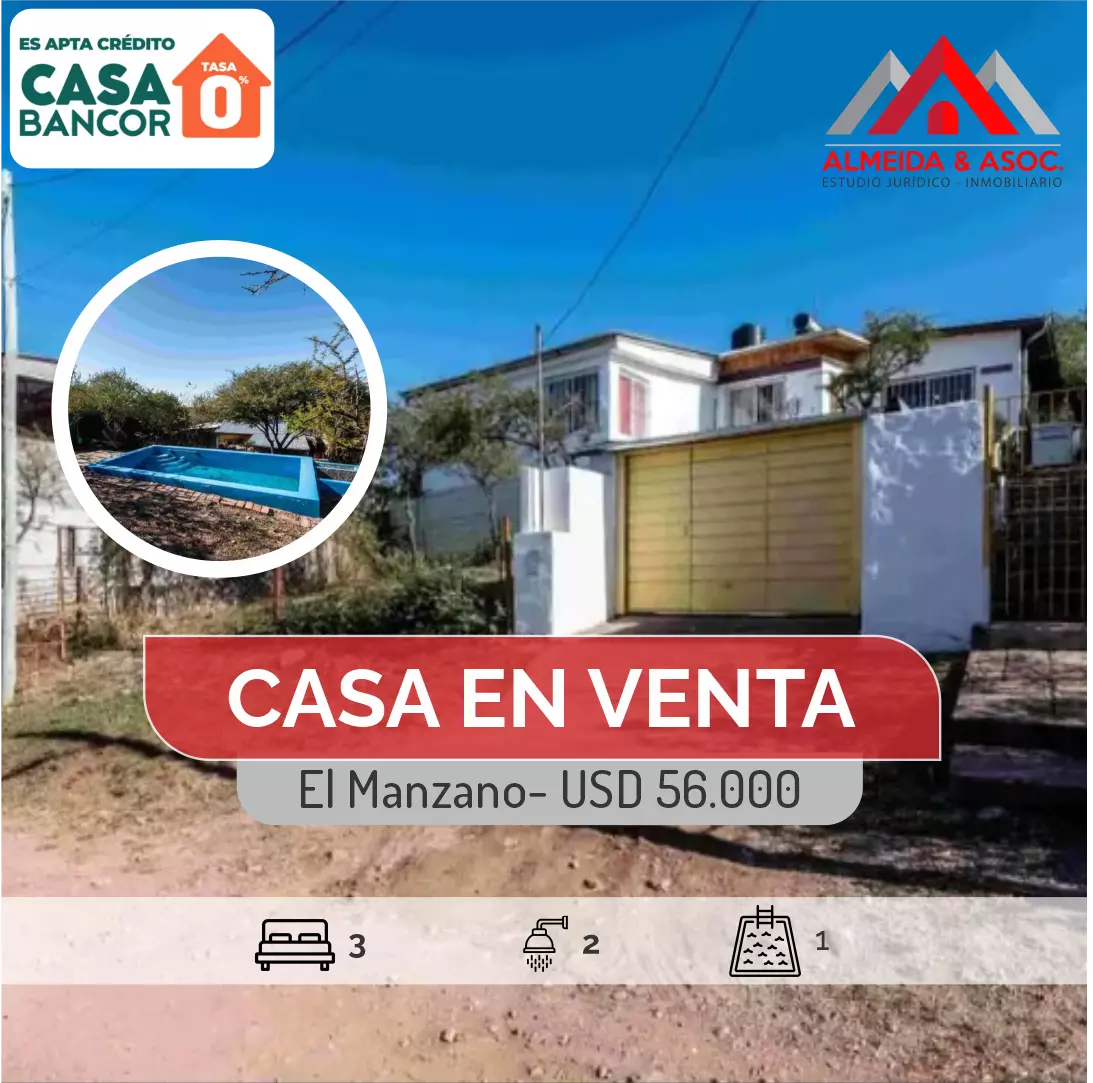 Casa en venta - El Manzano - Sierras Chicas