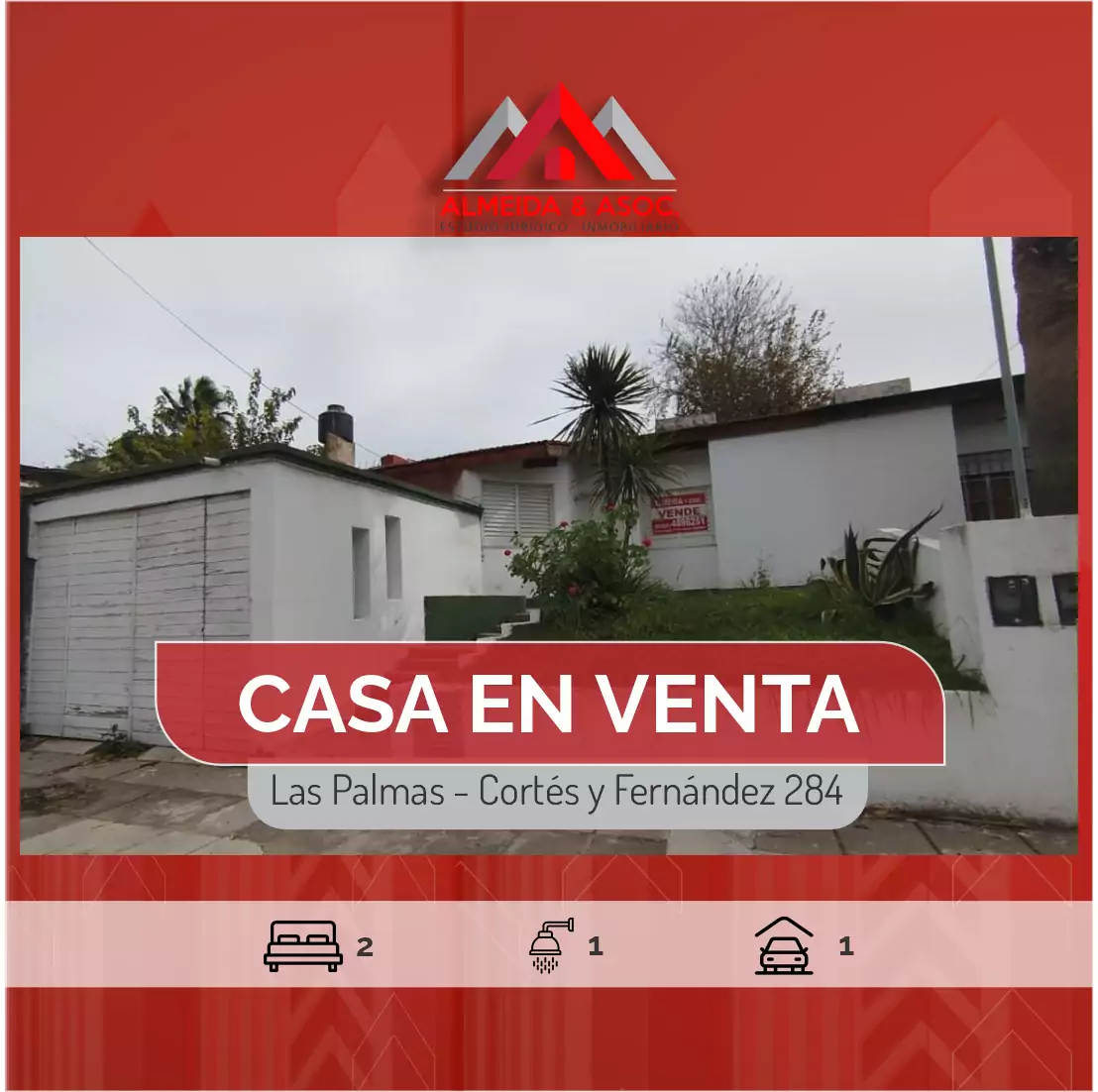 Casa 2 dorm. Las Palmas