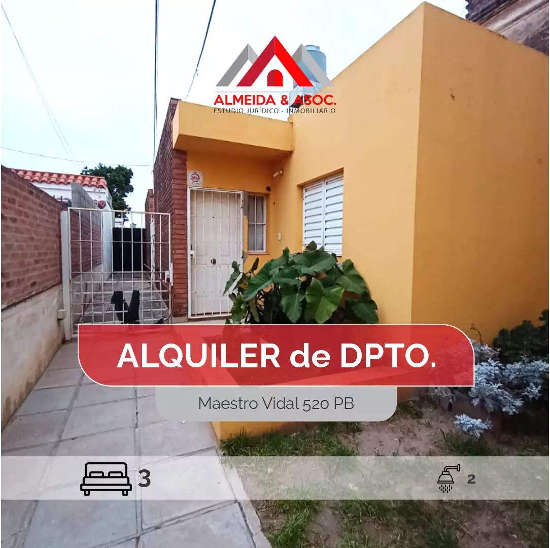 Depto. amplio en Maestro Vidal