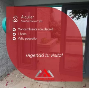 Monoambiente en alquiler - Bolívar al 300