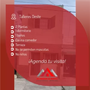 Dúplex en alquiler - Talleres Oeste