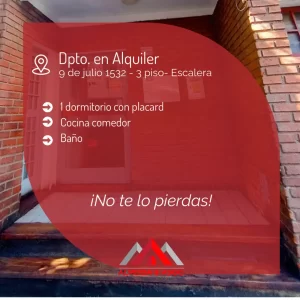 Depto. 1 dormitorio en Alberdi