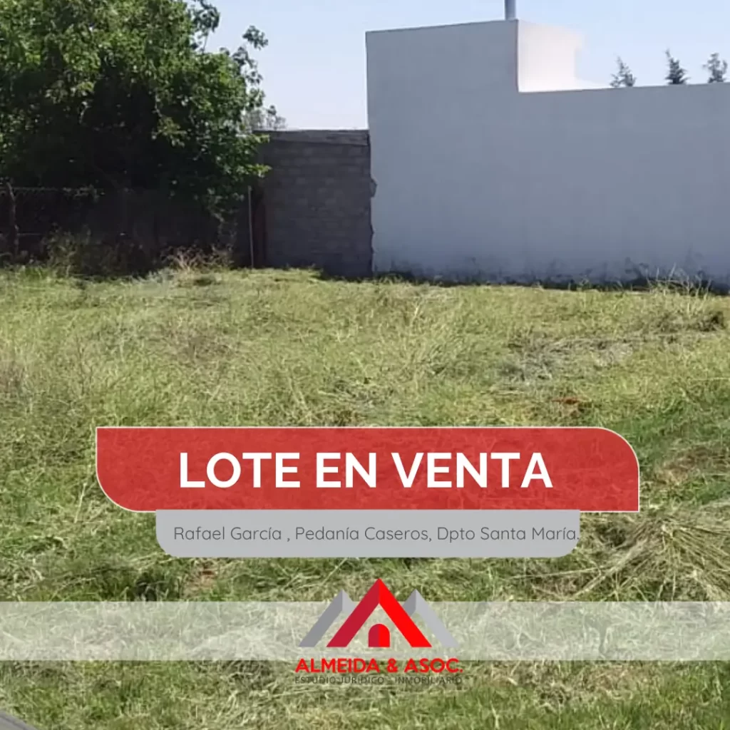Lote en Departamento Santa María