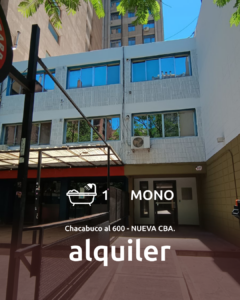 Monoambiente en Nueva Córdoba x/ Chacabuco