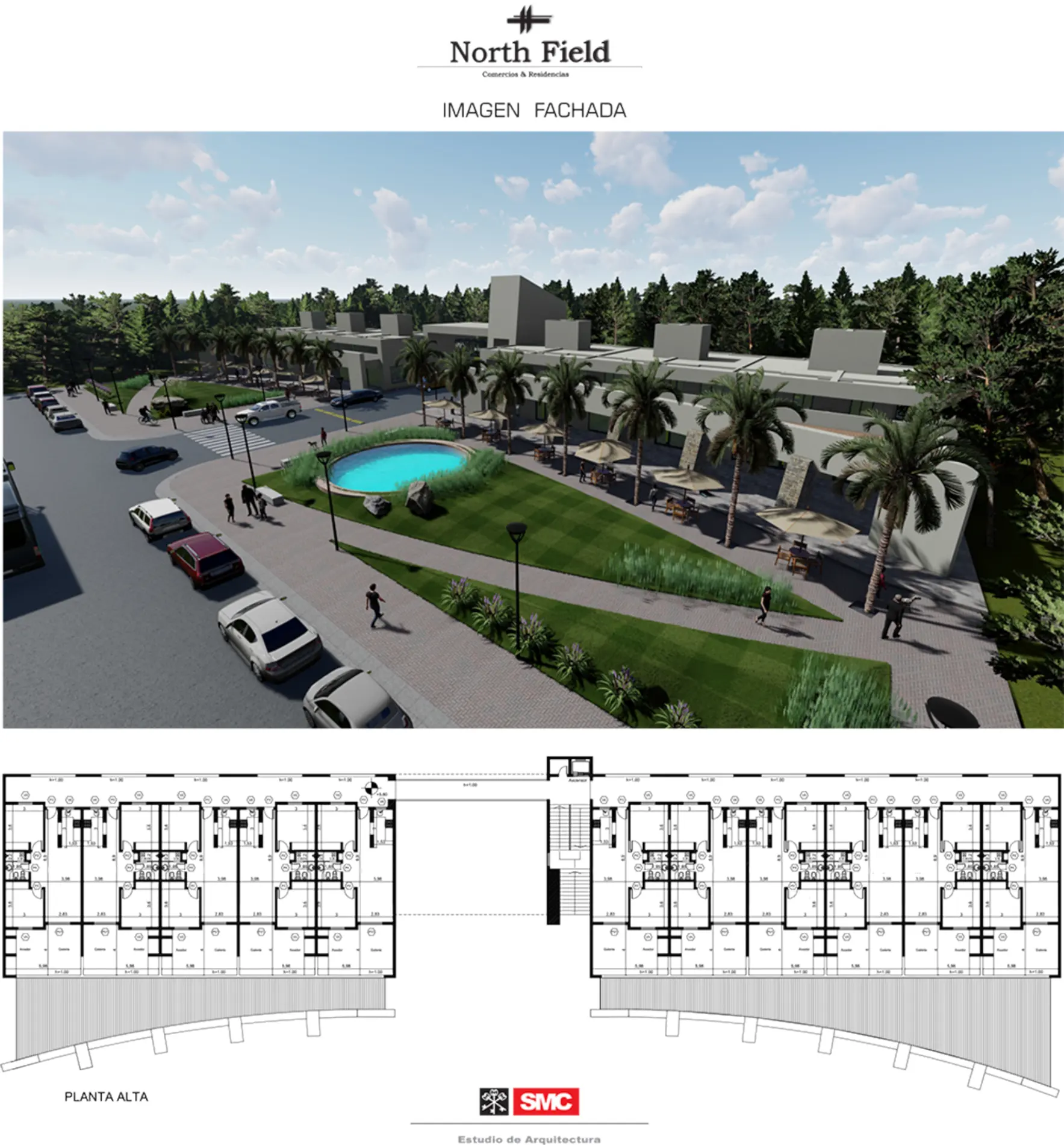 NORTH FIELD PLANO FACHADA